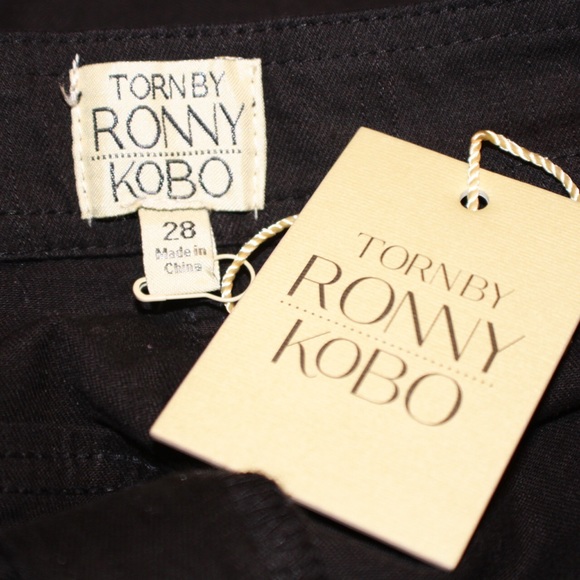 Torn by Ronny Kobo Black High Waist Skinny Jean 28 - Picture 14 of 15